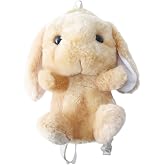 TOLLION Plush Stuffed Animal Backpack Bunny Backpack with Adjustable Gift for Women Girl (Brown)