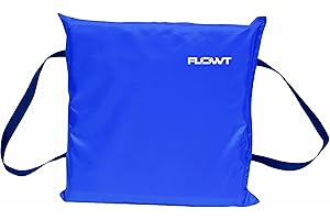 WATERBRANDS Flowt Boat Seat Cushion and Throw Cushion for Boat Safety – USCG Approved Type IV, Life Cushion for Boat, Durable, Comfortable Boat Seat Cushions for Kayaks, Paddle Board, Canoe and Boating - Blue