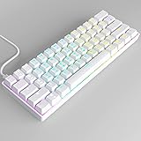 targeal 60% Mechanical Gaming Keyboard - 61 Keys Gateron Red Switch Quiet Office Computer Keyboard - Multi Color RGB Rainbow 