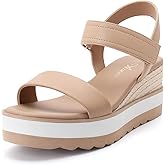 Athlefit Women's Platform Ankle Strap Sandals