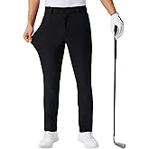 QPNGRP Men's Golf Pants 30"/32"/34" Inseam Lightweight Stretch Work Dress Pants