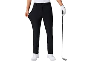QPNGRP Men's Golf Pants 30"/32"/34" Inseam Lightweight Stretch Work Dress Pants