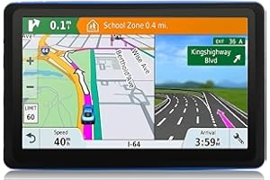 LONGRUF GPS Navigation for Car Truck - Navigation System 7 Inchs Touchscreen Navigator with 2025 US/CA/MX Maps, Free Lifetime Updates for RV, Voice Guidance, Speed & Traffic Alerts, Custom Truck Routing