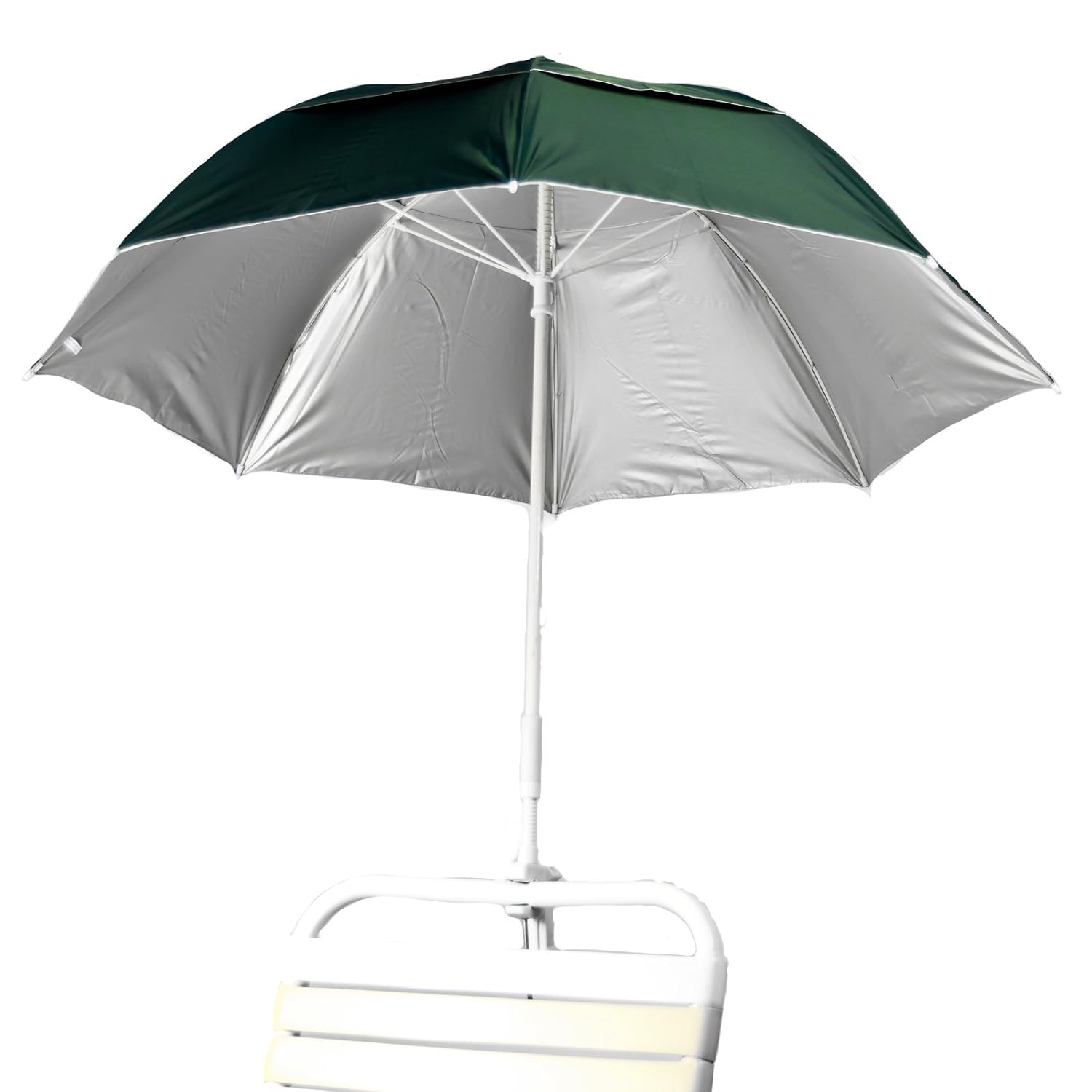Frankford Umbrella Clamp on Solar Reflective Beach Forest Green Top