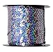 Mandala Crafts 100 Yards 6mm Holographic Pewter Sequins Strips on a Roll - Flat Paillettes Trim Ribbon Sequins String Spool by The Yard for Sewing, Costumes, Crafts, Embellishments, and Decorations
