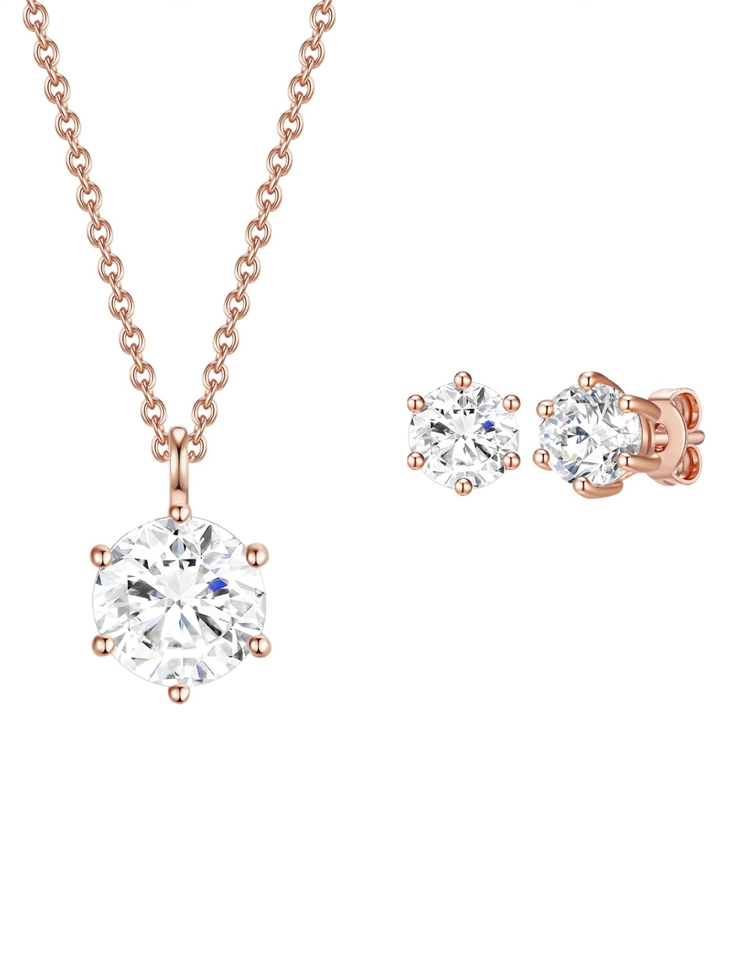 Rafaela Donata Female 925/- Sterling Silver Embellished with crystals Jewellery set Necklace + earrings