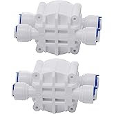 DIGITEN 1/4" Automatic Shut-Off Valve with Quick-Connect Fittings For RO Reverse Osmosis(Pack of 2)