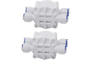 DIGITEN 1/4" Automatic Shut-Off Valve with Quick-Connect Fittings For RO Reverse Osmosis(Pack of 2)