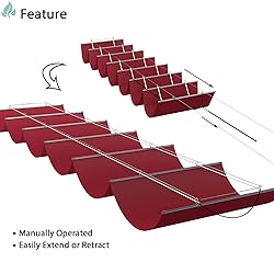 SunnyRoyal Red 7'x9' Waterproof Pergola Shade Cover