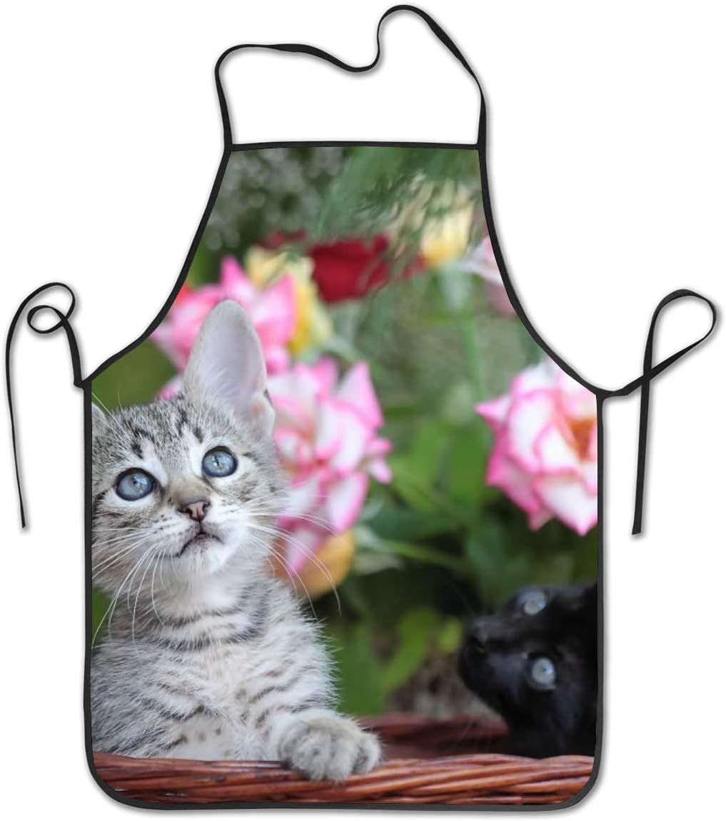 Colorful Cat Aprons For Women And Men, Kitchen Chef Apron