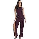 KOH KOH Womens 2026 Sleeveless Cocktail Wide Leg One Piece Jumpsuit Romper Playsuit