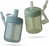 Moonkie Silicone Baby Straw Cup 6 Months Transition for Toddlers view 1