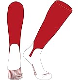 PEAR SOX OTC Baseball Softball Stirrup Socks (S, 5in) Red, White