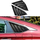 DLOVEG Rear Side Window Louvers Compatible for Honda Accord 2022 2021 2020 2019 2018 Accesories Sport Style Air Vent Cover (Matte Black)