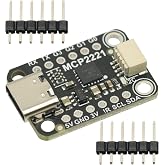 MCP2221A USB to GPIO ADC I2C Conversion Module Type-C Interface Signal Processing Board,MCP2221A USB to GPIO ADC I2C Breakout Board for OLED Display Sensor PWM Driver