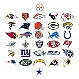 FIFTY NFL Stickers Football Team Logos One Complete set (32) +(18) extras=50