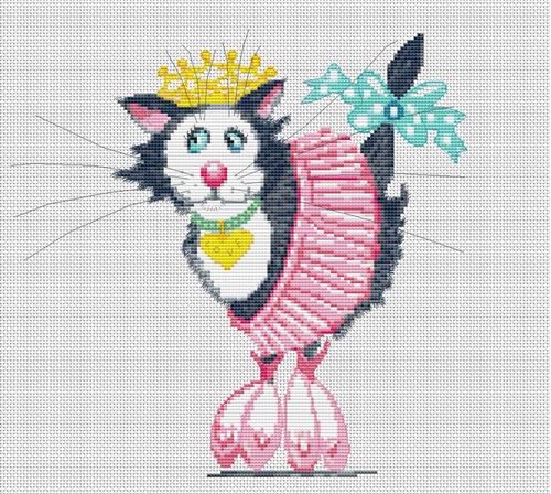 Ballerina Princess Whiskers Cross Stitch Kit