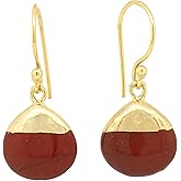 Gempires Natural Pear Cabochon Hook Earring, Meditation Earring, Handamde Jewelry, Gift for Her