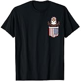 Eagle in Pocket Patriotic Independence Day 4th of July USA T-Shirt