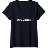Womens Mr Clean V-Neck T-Shirt