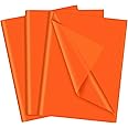 NEBURORA Orange Tissue Paper for Gift Bags 60 Sheets Orange Wrapping Tissue Paper Bulk 14 X 20 Inch Bright Orange Packaging Paper for Gift Wrap Filler Art Crafts DIY Birthday Wedding Halloween Party