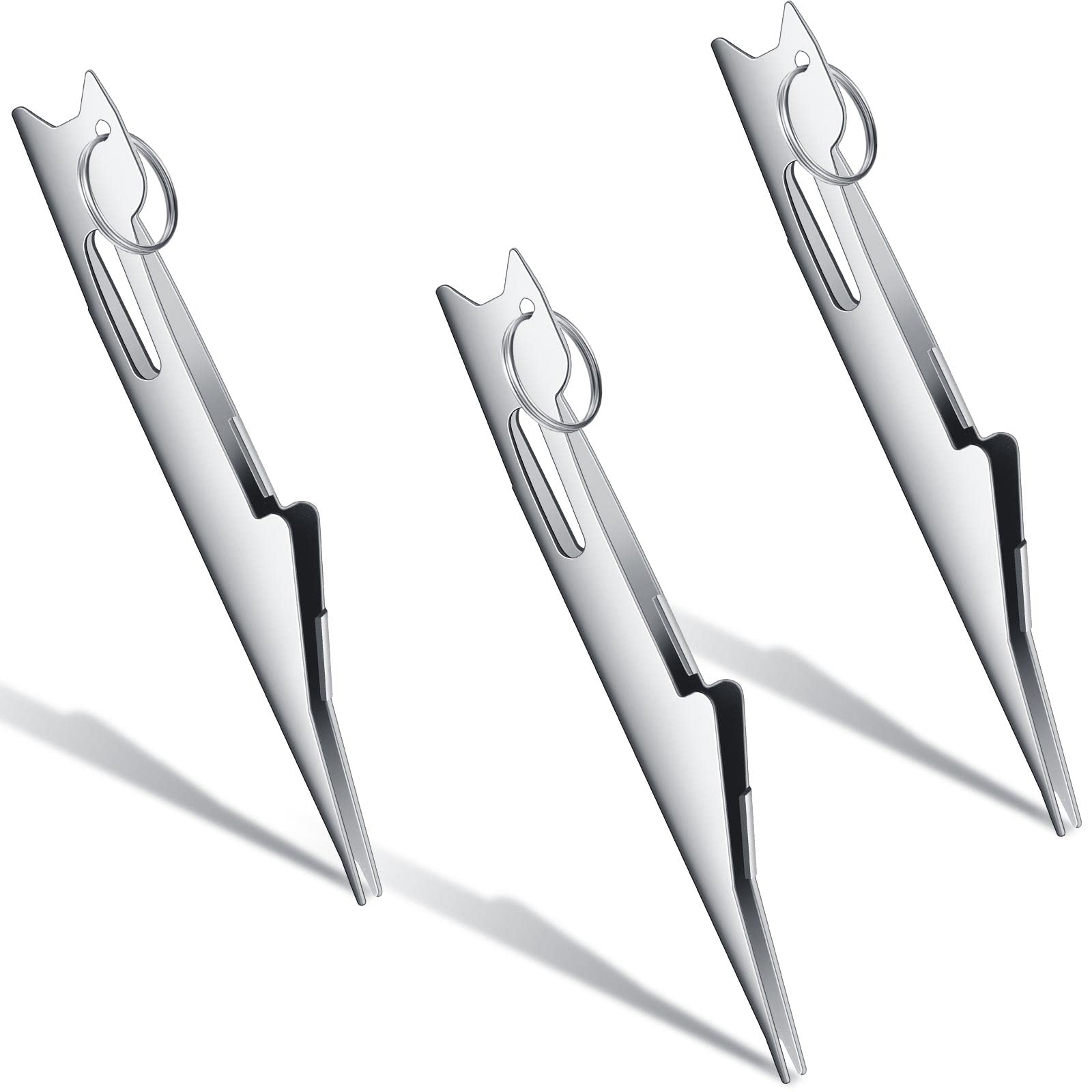 Photo 1 of 3 Pcs Fishing Line Knot Tyer Quick Tie Fishing Knot Tying Tool Fly Nail Knot Tool Fly Angler Accessories Fly Tying Equipment for Hooks Lures Lines Men, Silver