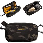 LOCHBY&reg; Venture Pouch | Multipurpose Tactical Tool Bag | Water Resistant Waxed Canvas | Dual-Sided Zipper Pouch | for Motorcycle, Bike, EDC, Pen, Pencil, Art, Tech &amp; Travel