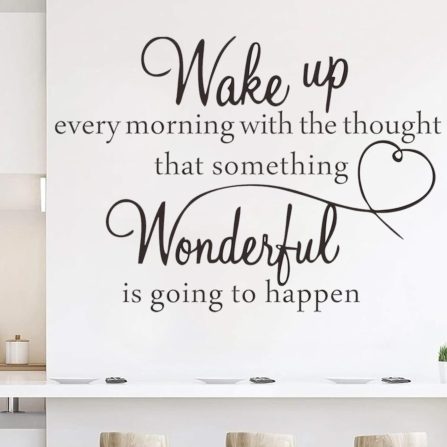Bible Verse Wall Stickers Inspirational Vinyl Wall Quotes Decal Motivational Words Something Wonderful is Going to Happen Religious Positive Lettering Saying Sticker for Bedroom Family Office Decor
