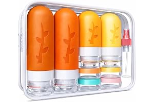 Tocelffe Travel Containers for Toiletries, 18pack TSA Approved Size Containers for Toiletries,travel bottles for Toiletries,travel Jars or Personal Essentials