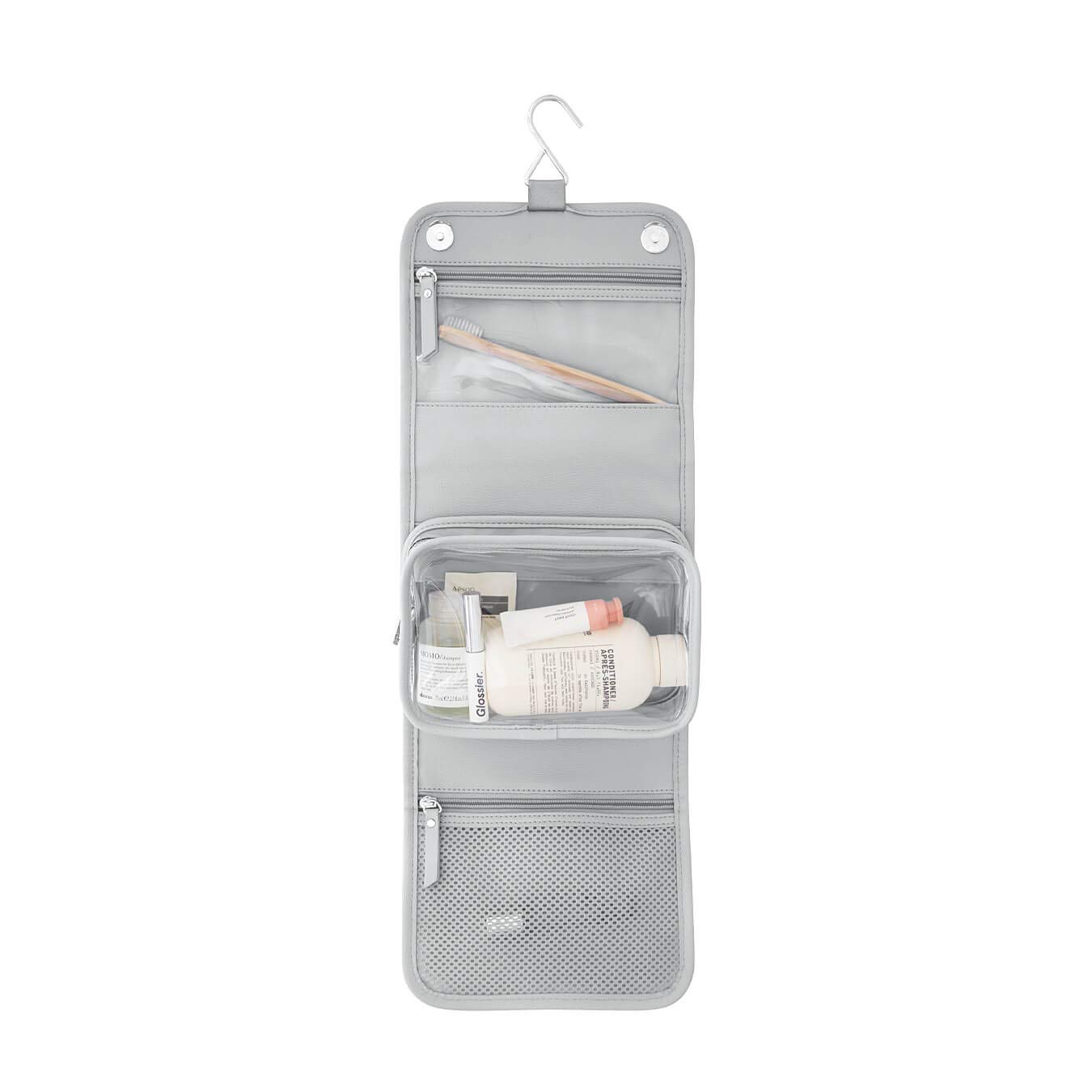Stackers Pebble Grey Small Hanging Washbag