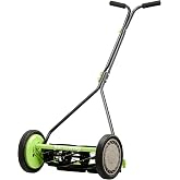 Earthwise 1715-16EW 16-Inch 7-Blade Push Reel Lawn Mower, Grey