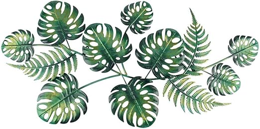 Amazon Com Liffy Metal Leaf Wall Art Outdoor Plant Decor Hanging