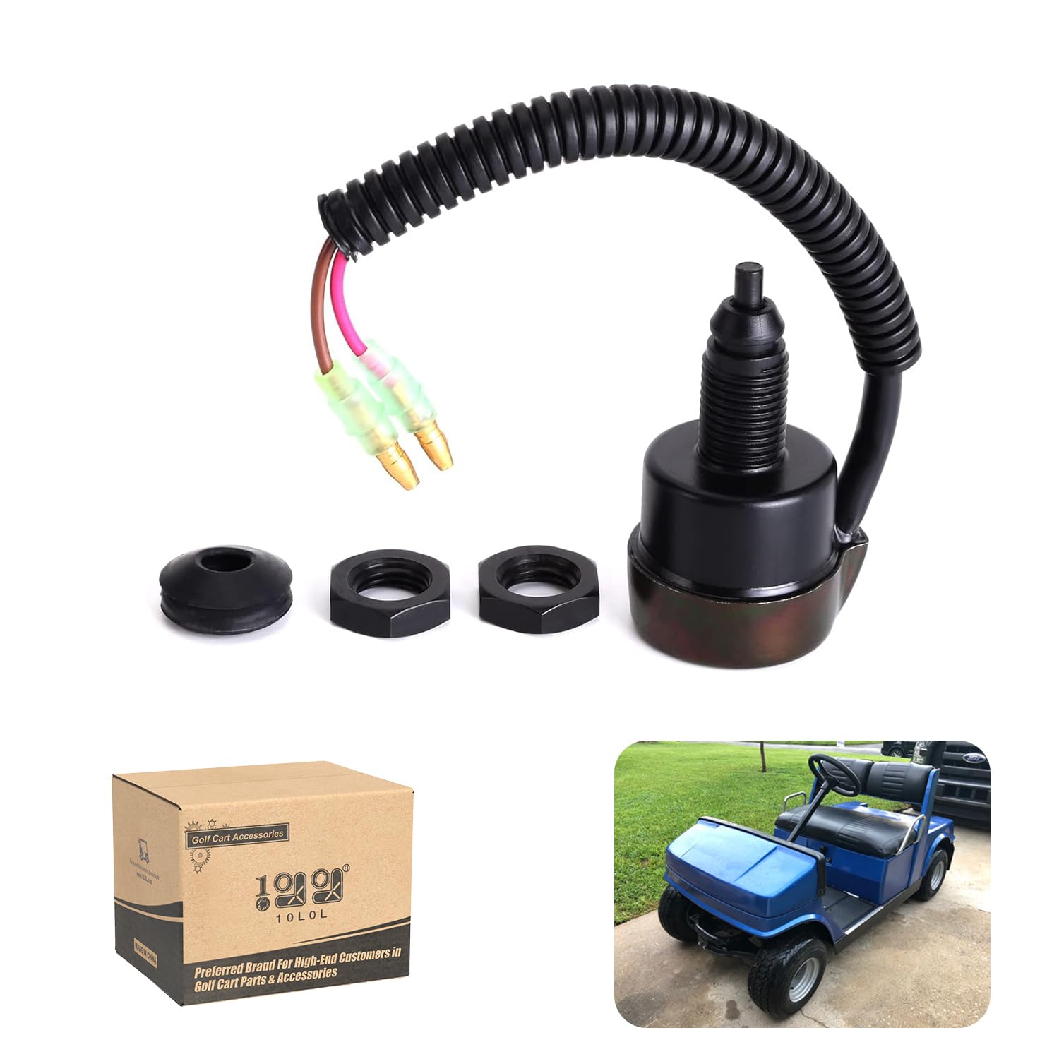Photo 1 of 10L0L Golf Cart Stop Switch Assembly for Yamaha G&E(1985-1994) G2, G8, G9 Golf Cart Accessories Stop/Go Switch J41-82550-02