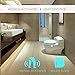 Colorful Motion Sensor Toilet Night Light, Oenbopo Home Toilet Light Bathroom Human Body Auto Motion Activated Sensor Toilet Seat Lights Lamp 8-Color Changes(Only Activates in Darkness)