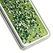 Samsung Galaxy S7 Edge case,Crosstree Liquid, Appmax Cool Quicksand Moving Stars Bling Glitter Floating Dynamic Flowing Case Liquid Cover for galaxy s7 edge. (Star Green)