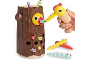 Nene Toys Little Woodpecker, Montessori Toy for Toddlers 2-4 Years Old – Educational Magnetic Toy for Kids 2 3 Years, Enhance