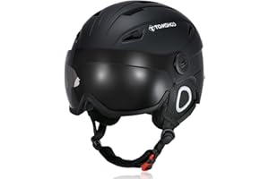 TOMSHOO Ski Snowboard Helmet Anti-Fog Anti-UV Adjustable Windproof Warm Detachable Liner Safety Professional Snow Winter Spor