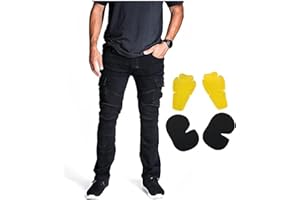 NBT Clothing Protective Motorcycle Riding Pants Removable CE Armor (Knee, HIPS) Reinforced Stitching in High Impact Zones