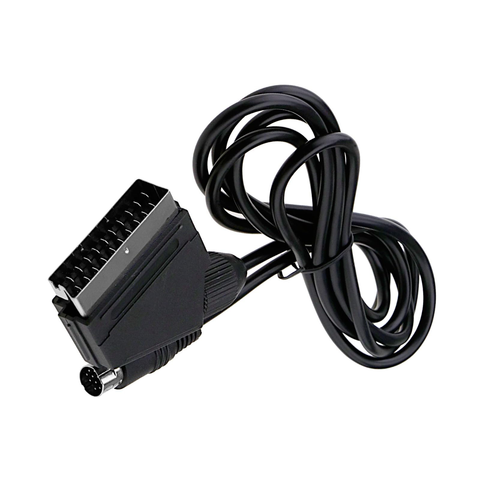 ENET 1.8M Cable Video Lead Real RGB Scart TV For Sega Saturn Black