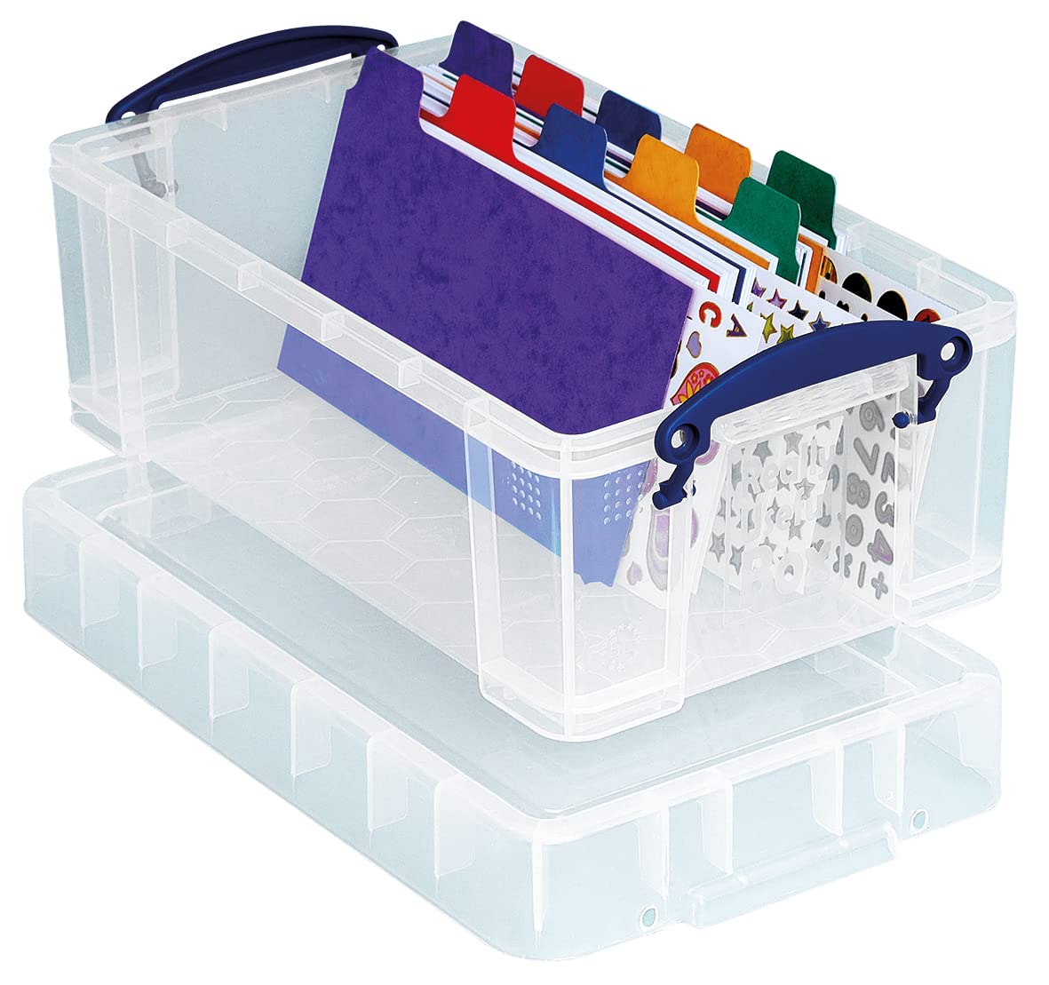 Really Useful Box Plastic Storage 5 Litre with XL Lid Clear