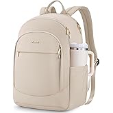 LOVEVOOK 17.3 Inch Laptop Backpack for Women - Work/Business Computer Backpack Purse, Large Capacity Casual Daypack, Travel Bag for Lawyer, Doctor, Teacher, Light Beige