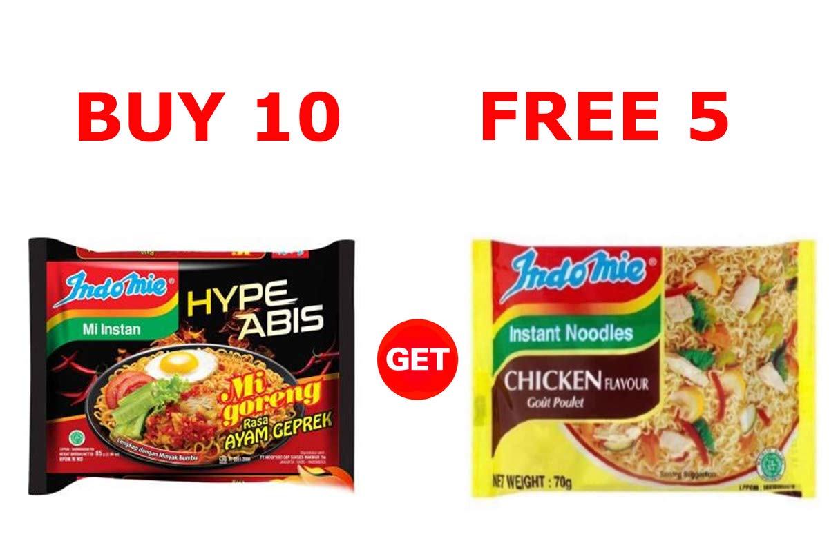Amazon Com Promo Pack Buy 10 Indomie Mie Geprek Hype Abis Free