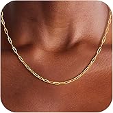 Treasure Bender S925 Sterling Paperclip Chain Necklace for Women - 3mm Sterling Silver Paperclip Chain Necklace Thick Sturdy Colourfast Necklaces Jewelery for Women 16/18/20/22 Inch