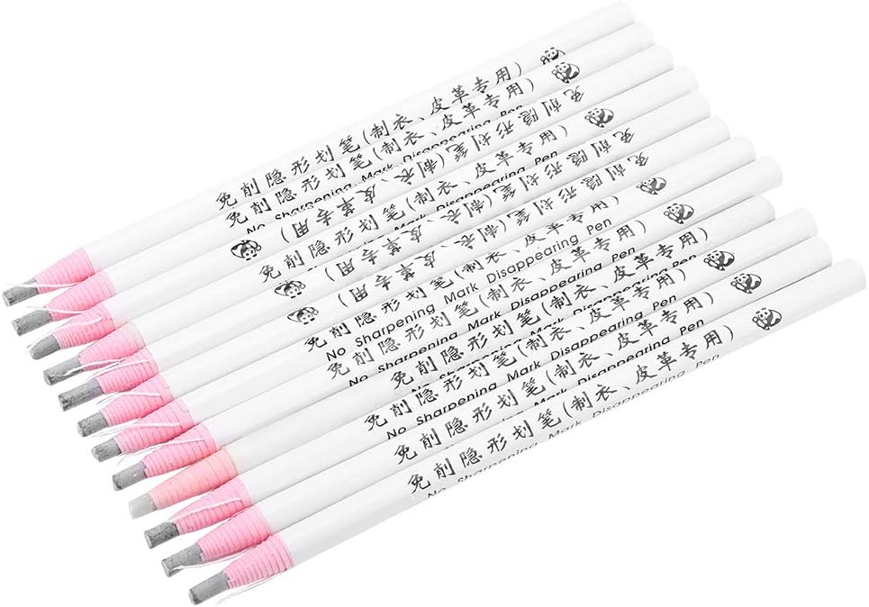 Wal front 12pcs/pack Tailor's Pen, Fabric Erasable Pen Tailor Dressmaker Craft Marking Sewing Accessories Used in Clothing, Cloth, Leather, Shoes, Metal