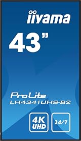 iiyama Prolite LH4341UHS-B2 108cm 4K UHD Digital Display Panel VGA HDMI USB view 2