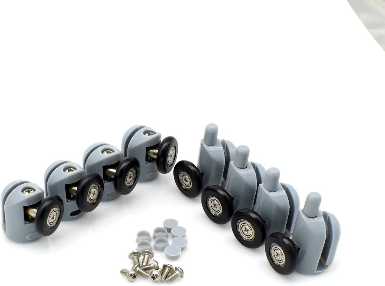 New 8 Pcs Shower Door ROLLERS / Runners / Wheels / Pulleys 25mm Diameter bathroom Replacement Parts