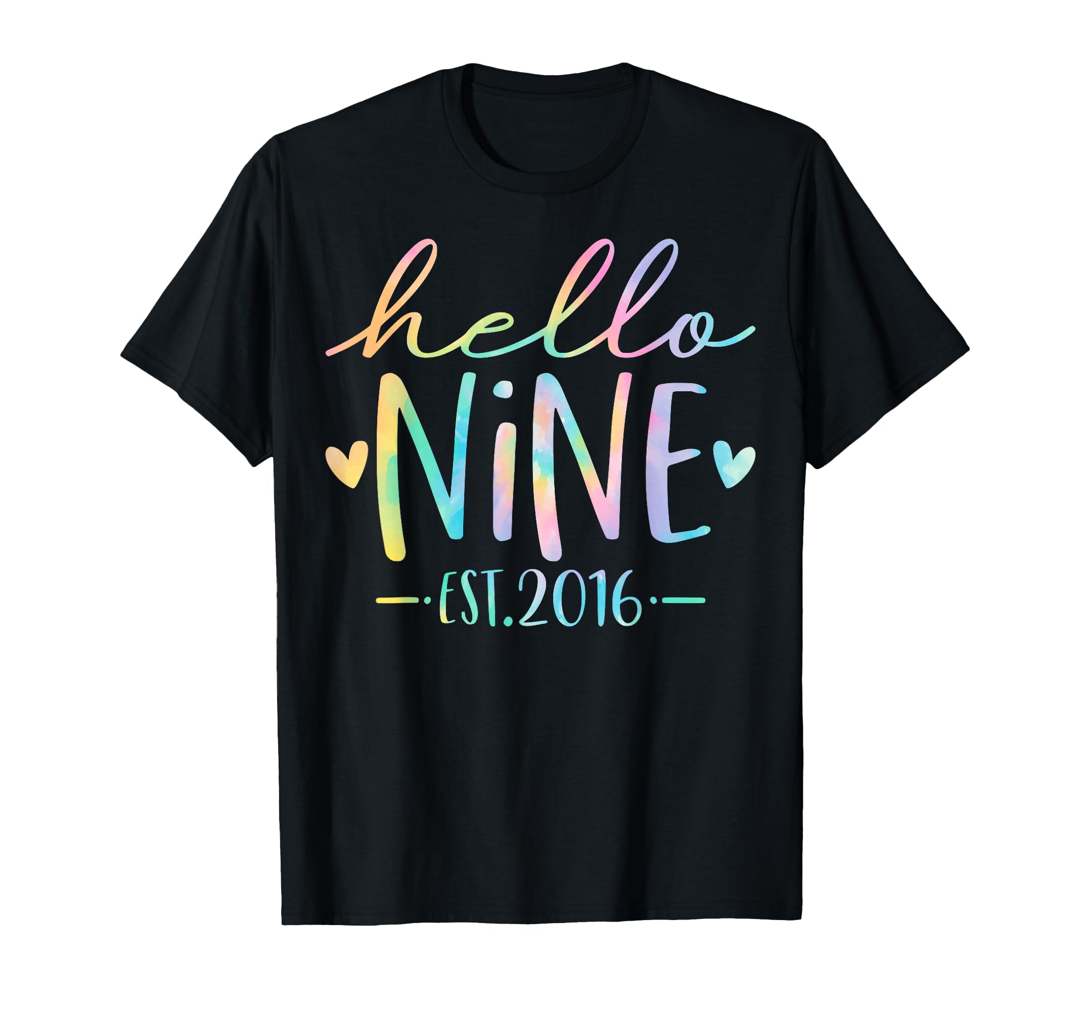 Photo 1 of **PURPLE** Hello Nine Est 2016 9 Years Old 9th Birthday Girls Boys T-Shirt S