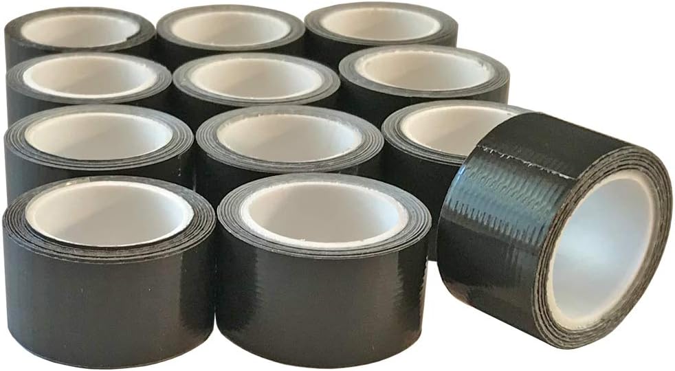 Mini Duct Tape Roll, 1 in. x 100 in, Contractor Grade (Dark Green, 12-Pack)