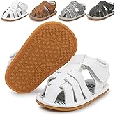 COSANKIM Infant Baby Boys Girls Summer Sandals Non Slip Soft Sole Toddler First Walker Crib Shoes (0-18 Months)