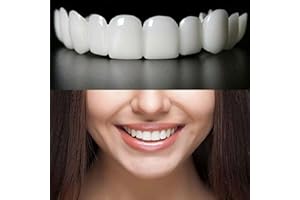 HANNAHCOS 2 Pairs Fake Teeth, Adjustable Veneers Dentures for Men and Women, Temporary Denture Veneer Snap Tooth,Covering Imperfect Teeth Cosmetic Repair kit Nature and Comfortable Regain Confident Smile